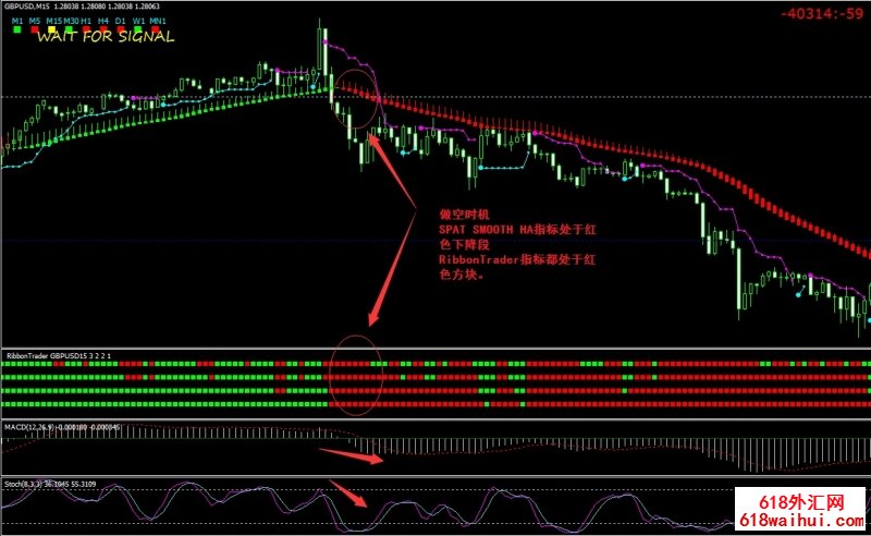 Ribbon Trader MACD and Stochastic㽻