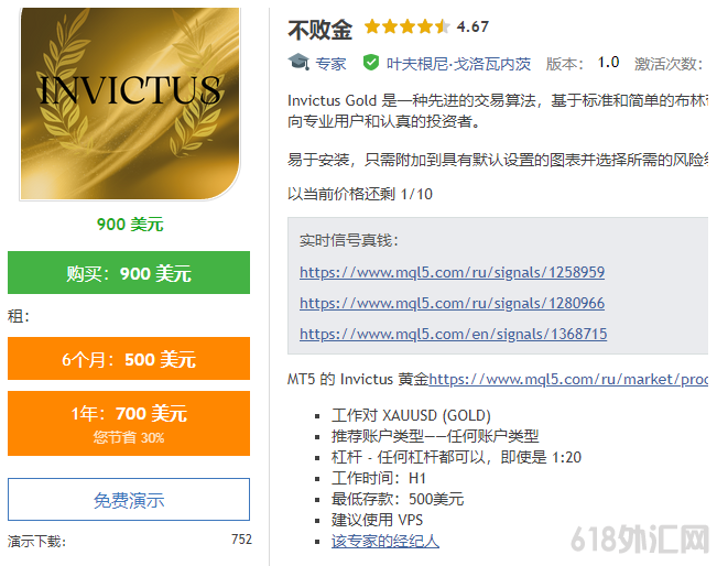  Invictus Gold 2.5 ڲִָĻƽҶeaʵźŹǰʮEA